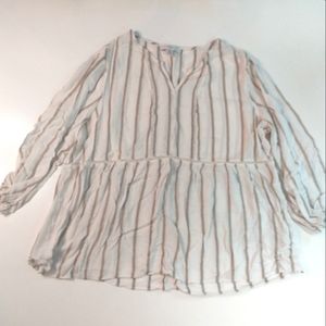 4/$20 Striped Peasant Top